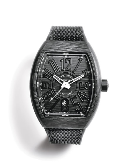 Franck Muller Vanguard Watch With Black Carbon Fiber Strap Neiman Marcus