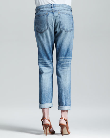bone/JEAN Boyfriend Moss Ripped-Knee Jeans