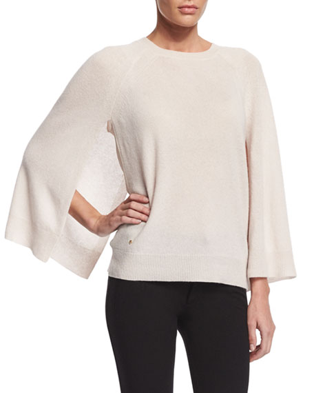 Halston Heritage Cashmere Cape-Sleeve 