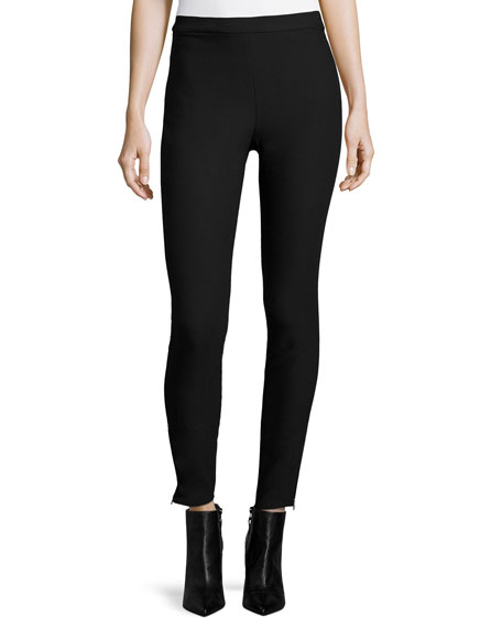 James Xavier Zip-Trim Ponte Leggings 
