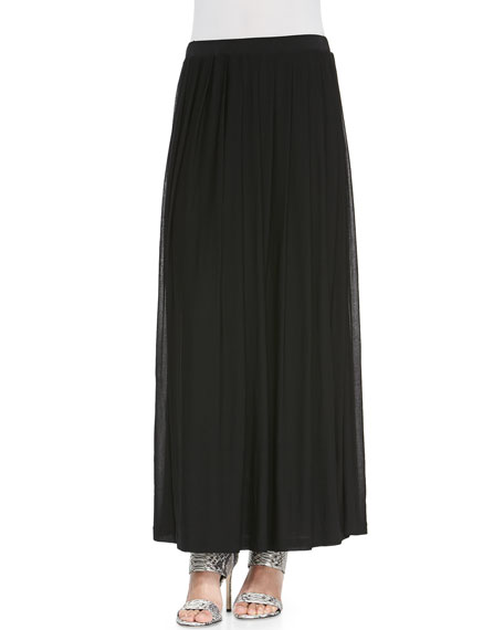 Eileen Fisher Silk Pleated Maxi Skirt 