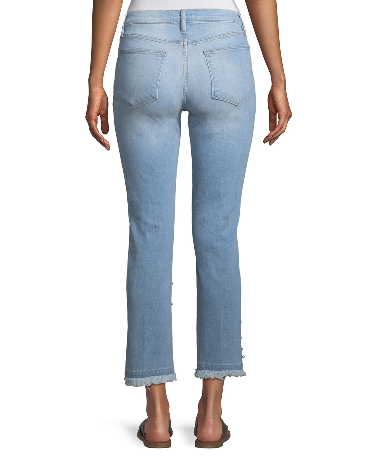 FRAME Le High Pearl Straight-Leg 