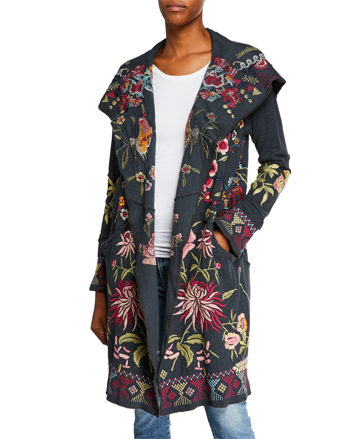 Johnny Was Khan Hooded Floral 