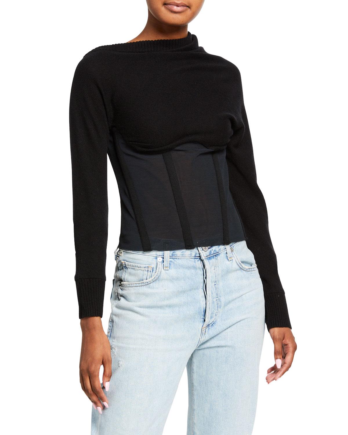 RtA Quinn Draped One-Shoulder Corset 