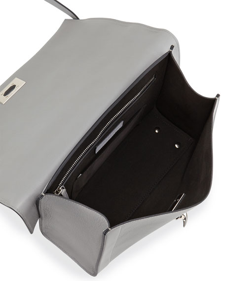 纪梵希givenchy鲨鱼中号waxy皮质手提包bag, gray