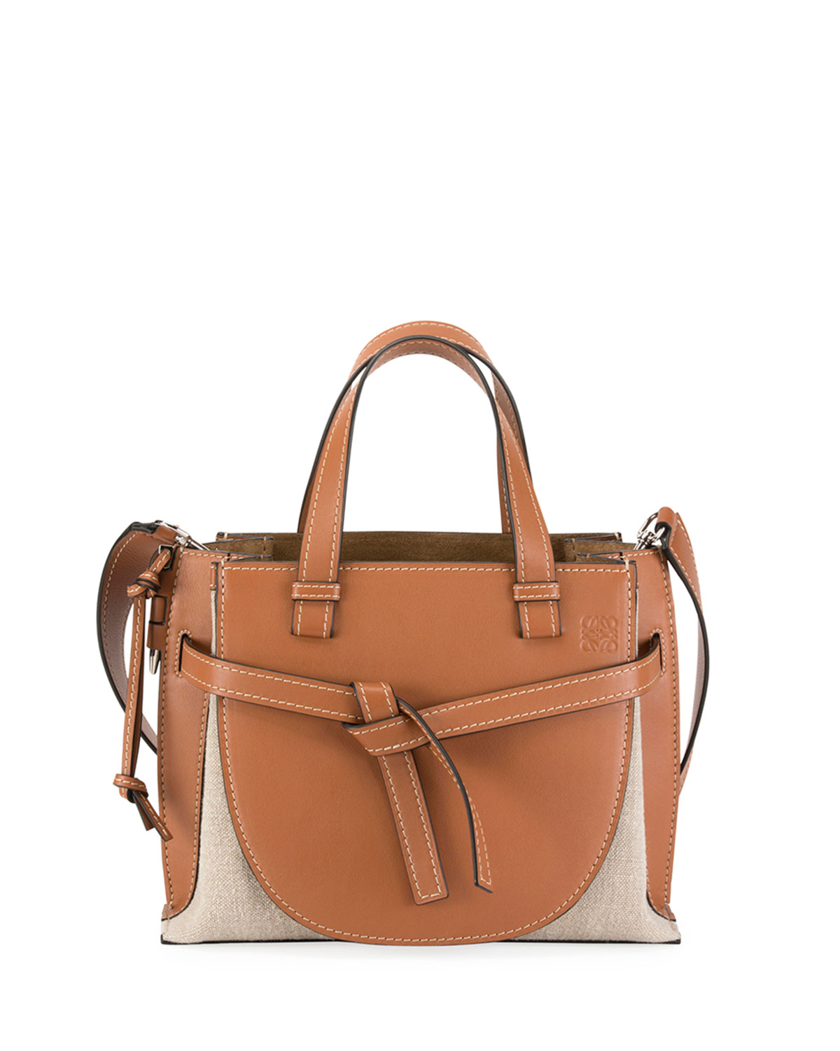 Loewe Gate Small Leather TopHandle Tote Bag Neiman Marcus