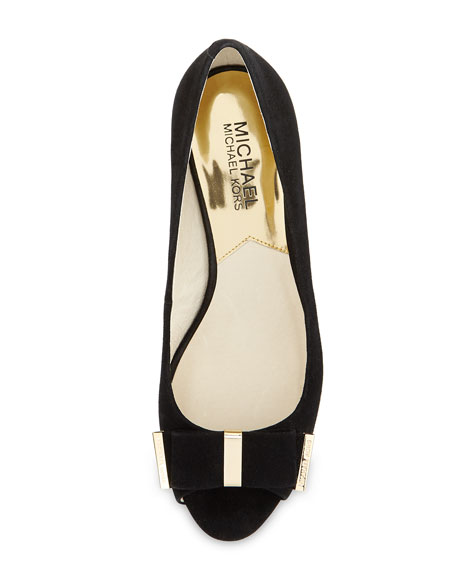 Michael Michael Kors Kiera Open Toe Wedge Pump Black