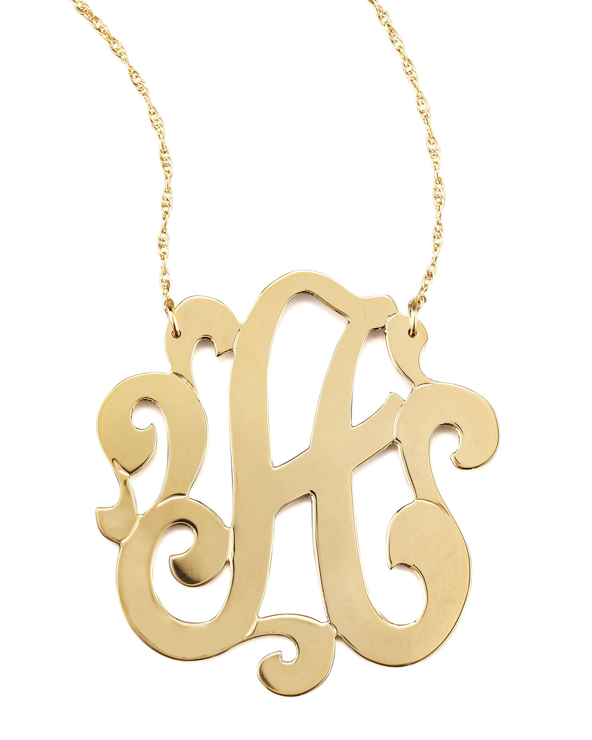 Swirly Initial Necklace | Neiman Marcus