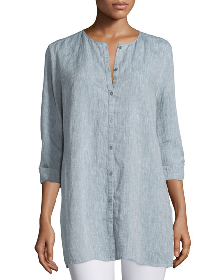 Eileen Fisher Organic Linen Long Shirt 