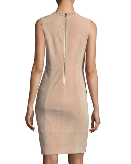 elie tahari emily suede dress