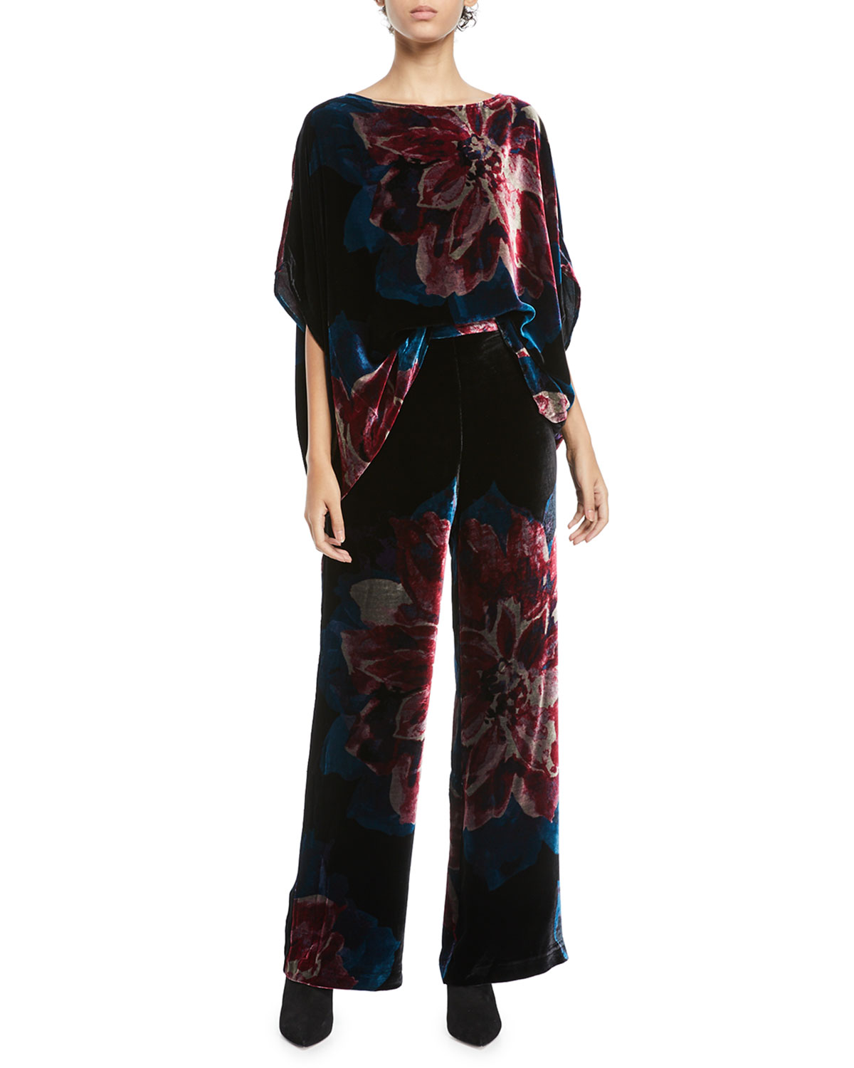 Trina Turk Penelope Floral Velvet Wide 
