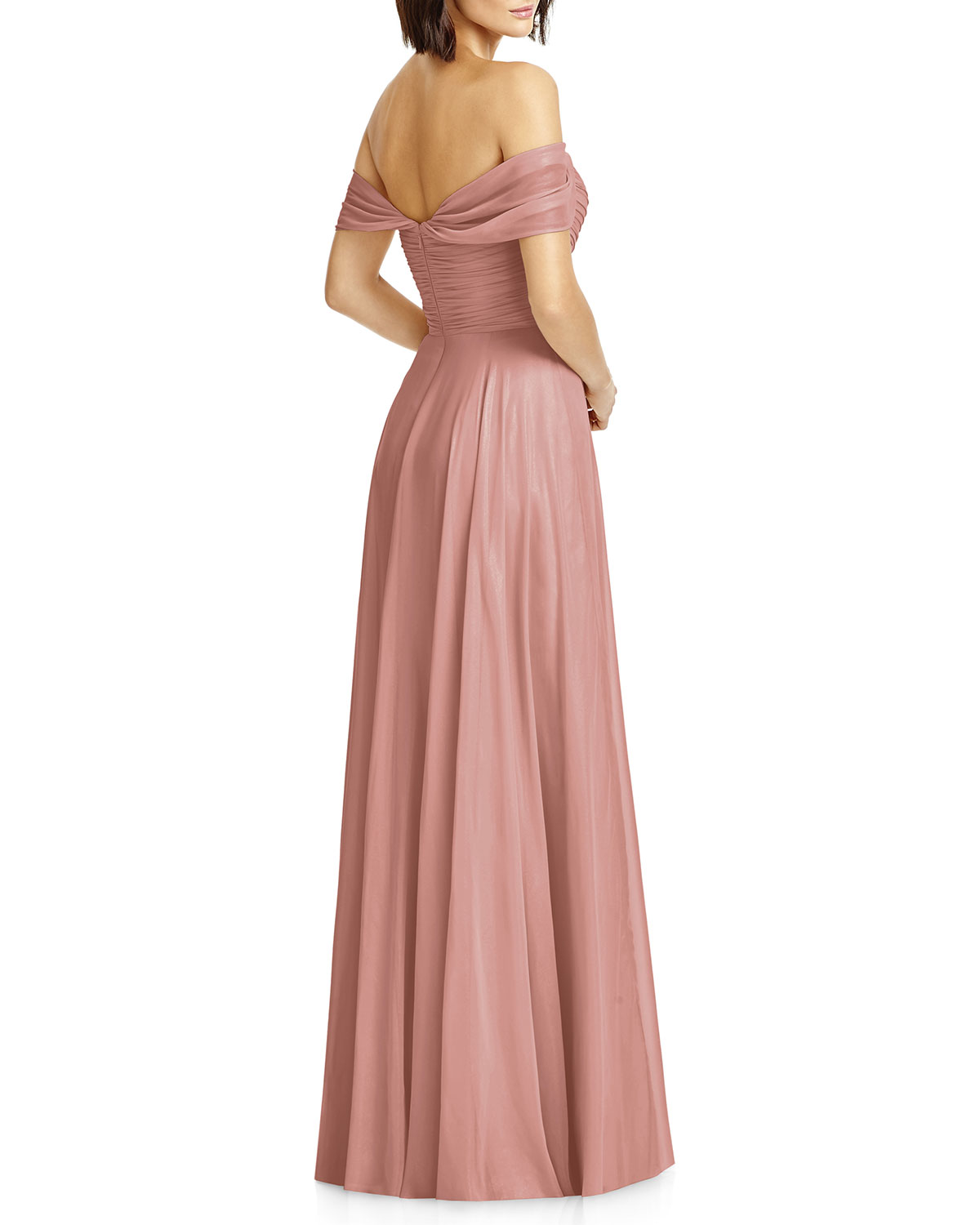 Shoulder Chiffon Gown 