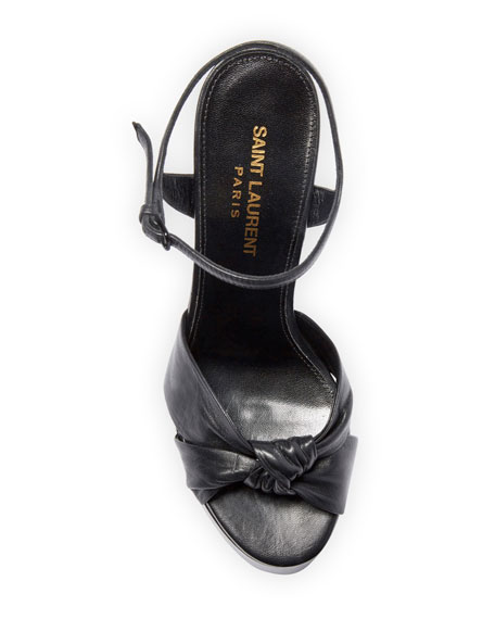 saint laurent bianca node 85mm platform sandals