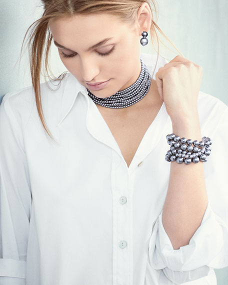 Kenneth Jay Lane Multi-Strand Gray 