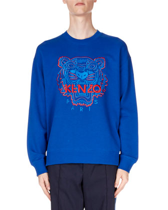 Bicolor Tiger Sweatshirt | Neiman Marcus
