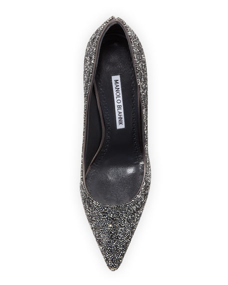 Escarpins Manolo Blahnik BB Crystal - Noir Taille 40, Neuf Avec Boîte