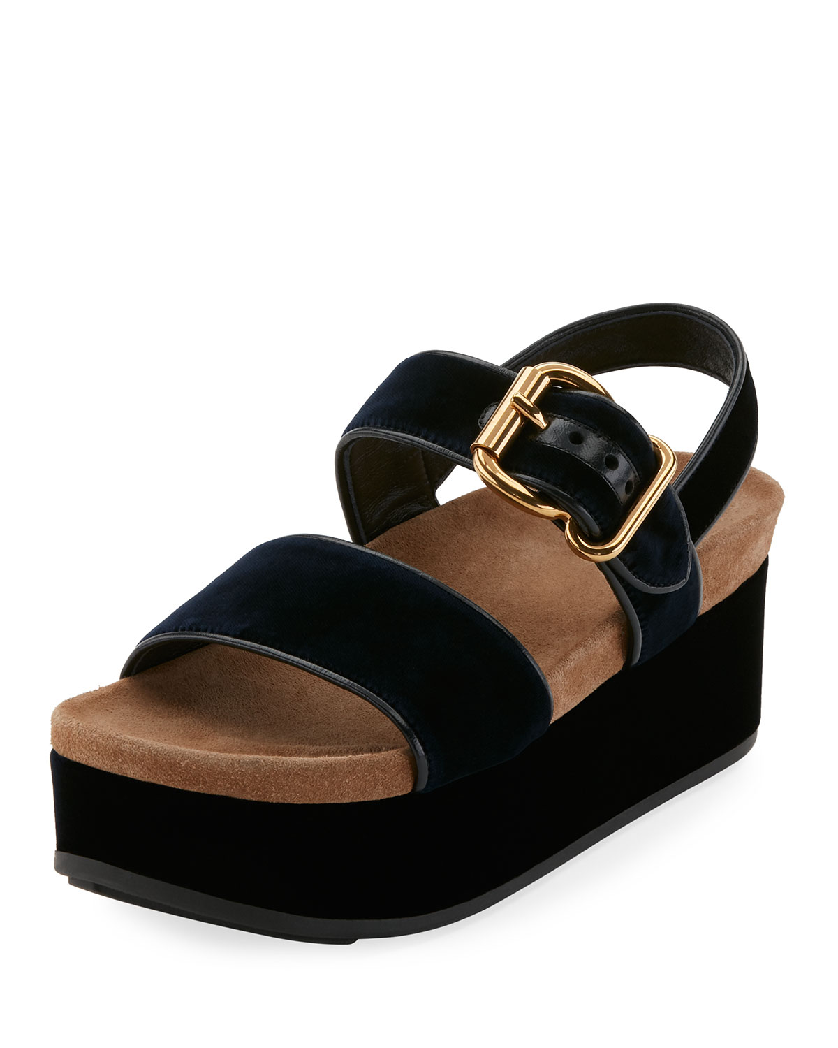 prada velvet platform
