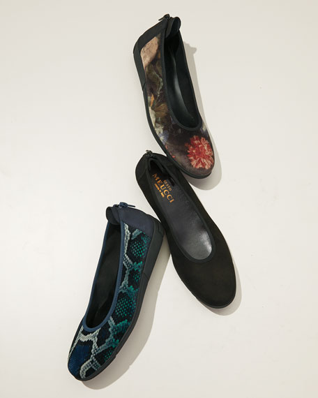 Ballerines Sesto Meucci Noir Cuir Verni Taille 41 - Neuves Sans Boîte, Style Classique