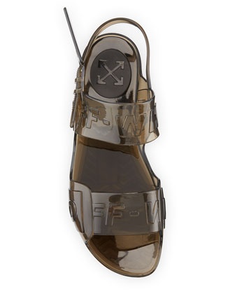 off white jelly sandals