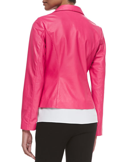 Neiman Marcus Leather Moto Jacket W 